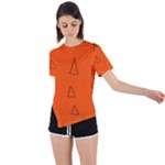 Drawing-1 Sketchpad Asymmetrical Short Sleeve Sports Tee