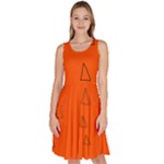 Drawing-1 Sketchpad Knee Length Skater Dress With Pockets