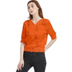 Drawing-1 Sketchpad Quarter Sleeve Blouse
