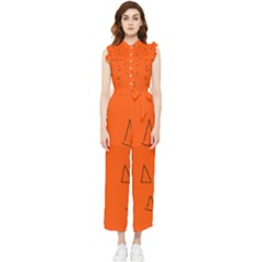 Women s Frill Top Chiffon Jumpsuit 
