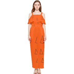 Draped Sleeveless Chiffon Jumpsuit 