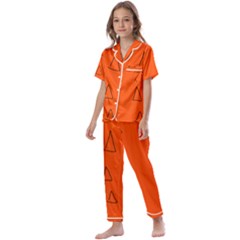 Kids  Satin Short Sleeve Pajamas Set 