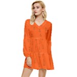 Drawing-1 Sketchpad Tiered Long Sleeve Mini Dress