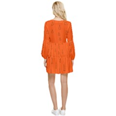 Tiered Long Sleeve Mini Dress 