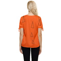 Bow Sleeve Button Up Top 