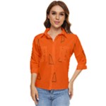 Drawing-1 Sketchpad Women s Quarter Sleeve Pocket Shirt