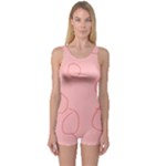 Drawing-2 Sketchpad One Piece Boyleg Swimsuit