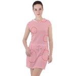 Drawing-2 Sketchpad Drawstring Hooded Dress