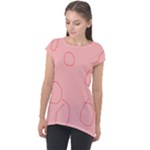 Drawing-2 Sketchpad Cap Sleeve High Low Top