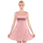 Drawing-2 Sketchpad V-Neck Sleeveless Dress