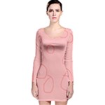 Drawing-2 Sketchpad Long Sleeve Velvet Bodycon Dress