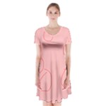 Drawing-2 Sketchpad Short Sleeve V-neck Flare Dress