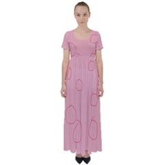 High Waist Short Sleeve Maxi Dress 
