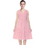 Drawing-2 Sketchpad V-Neck Midi Sleeveless Dress 