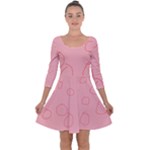 Drawing-2 Sketchpad Quarter Sleeve Skater Dress