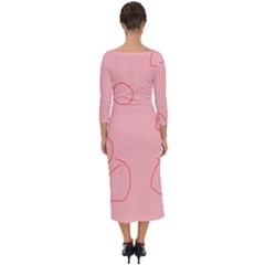 Quarter Sleeve Midi Bodycon Dress 