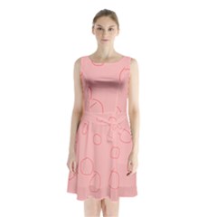 Sleeveless Waist Tie Chiffon Dress 