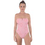 Drawing-2 Sketchpad Tie Back One Piece Swimsuit