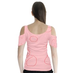 Butterfly Sleeve Cutout T-Shirt  