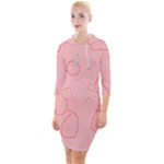 Drawing-2 Sketchpad Quarter Sleeve Hood Bodycon Dress