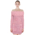 Drawing-2 Sketchpad Long Sleeve Off Shoulder Dress