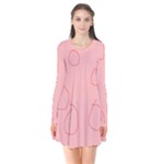 Drawing-2 Sketchpad Long Sleeve V-neck Flare Dress