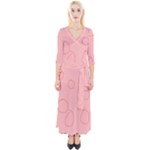 Drawing-2 Sketchpad Quarter Sleeve Wrap Maxi Dress