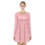 Drawing-2 Sketchpad Long Sleeve Velvet V-neck Dress
