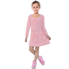 Kids  Long Sleeve Velvet Dress 