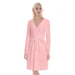 Drawing-2 Sketchpad Long Sleeve Velvet Front Wrap Dress