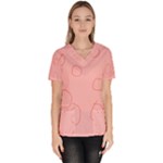 Drawing-2 Sketchpad Women s V-Neck Scrub Top