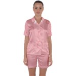 Drawing-2 Sketchpad Satin Short Sleeve Pajamas Set