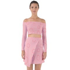 Off Shoulder Top with Skirt Set 