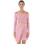 Drawing-2 Sketchpad Off Shoulder Top with Skirt Set
