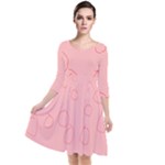 Drawing-2 Sketchpad Quarter Sleeve Waist Band Dress