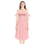 Drawing-2 Sketchpad Shoulder Tie Bardot Midi Dress