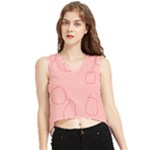 Drawing-2 Sketchpad V-Neck Cropped Tank Top