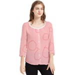 Drawing-2 Sketchpad Chiffon Quarter Sleeve Blouse