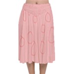 Drawing-2 Sketchpad Velvet Flared Midi Skirt