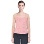 Drawing-2 Sketchpad Velvet Spaghetti Strap Top