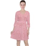 Drawing-2 Sketchpad Quarter Sleeve Ruffle Waist Dress