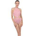 Drawing-2 Sketchpad Halter Side Cut Swimsuit