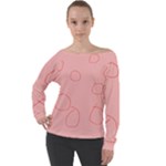 Drawing-2 Sketchpad Off Shoulder Long Sleeve Velour Top