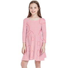 Kids  Quarter Sleeve Skater Dress 