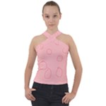 Drawing-2 Sketchpad Cross Neck Velour Top