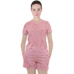Women s Mesh T-Shirt and Shorts Set 