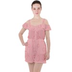 Drawing-2 Sketchpad Ruffle Cut Out Chiffon Playsuit