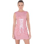 Drawing-2 Sketchpad Lace Up Front Bodycon Dress