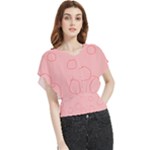 Drawing-2 Sketchpad Butterfly Chiffon Blouse
