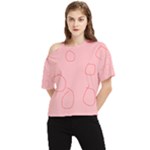 Drawing-2 Sketchpad One Shoulder Cut Out Tee